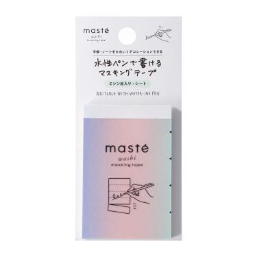 水性ペンで書けるマスキングテープ ミシン目入りシート ギンガム
