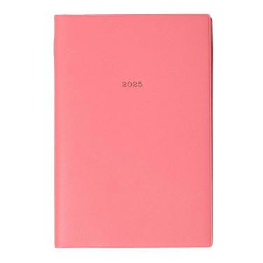 2025年3月始まり手帳 週間バーチカル B6 ビビッドカラー フレンチピンク