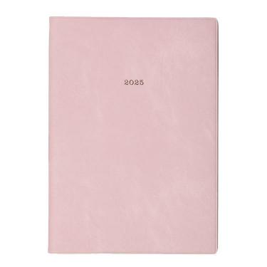 2025年3月始まり手帳 週間バーチカル A5 ニュアンスカラー ピンク