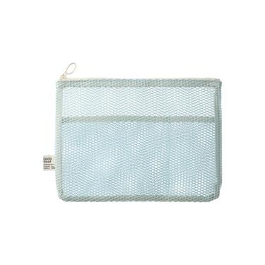 メッシュフラットポーチ A5 クリームソーダ