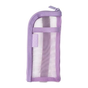 バンド付きメッシュポーチ パープル