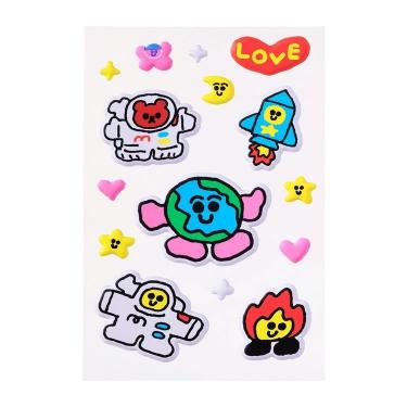 本間あきら やんちゃポーズ 透明シール: キャラクター