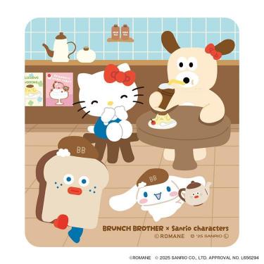 PVCステッカー ブランチブラザー×サンリオキャラクターズ ブランチカフェA