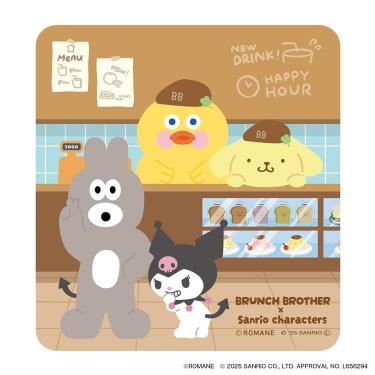 PVCステッカー ブランチブラザー×サンリオキャラクターズ ブランチカフェB
