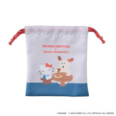 巾着ポーチセット ブランチブラザー×サンリオキャラクターズ パピー・ハローキティ