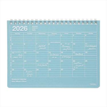 2026年1月始まり手帳 月間 B5変形 ノートブックカレンダー・M ブルー