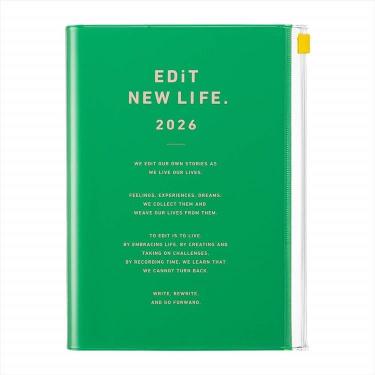 2026年1月始まり デイリー B6変形 EDiT タイポポケット ケリーグリーン
