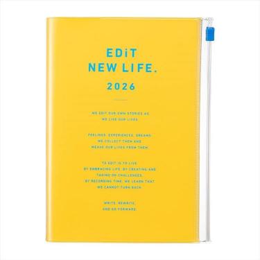 2026年1月始まり デイリー B6変形 EDiT タイポポケット サンフラワーイエロー