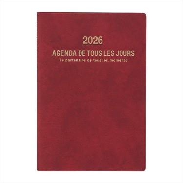 2025年10月始まり手帳 週間バーチカル B6変形 グラン・ド・パリ ボルドー