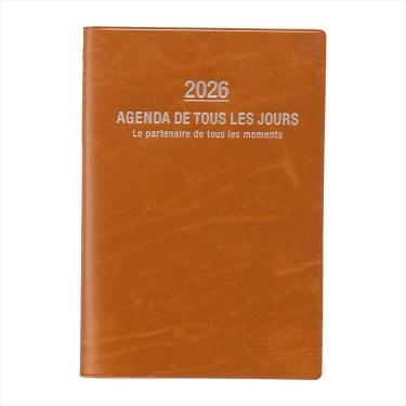 2025年10月始まり手帳 週間バーチカル B6変形 グラン・ド・パリ キャメル