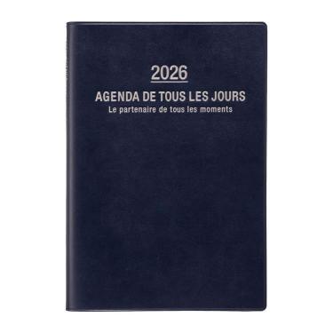 2025年10月始まり手帳 週間バーチカル B6変形 グラン・ド・パリ ネイビー