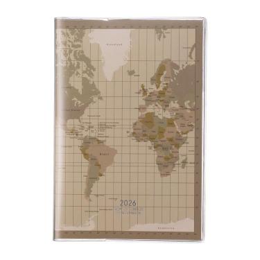 2025年10月始まり手帳 週間バーチカル B6変形 グローブ ベージュ