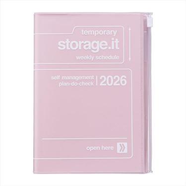 2025年12月始まり手帳 週間レフト B6変形 ストレージイット ピンク