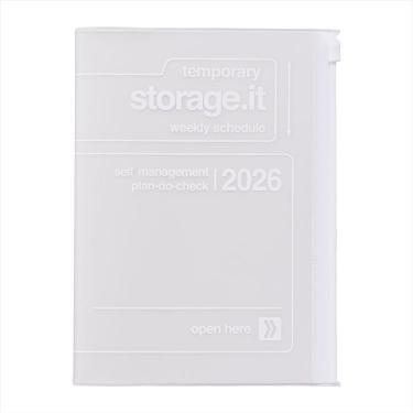 2025年12月始まり手帳 週間レフト B6変形 ストレージイット ホワイト