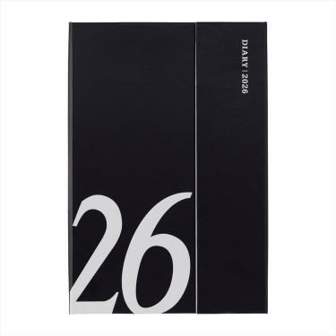 2025年12月始まり手帳 週間レフト B6変形 マグネット26 ブラック