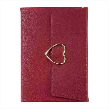 2025年12月始まり手帳 週間レフト B6変形 ハートフープ付きカバー ボルドー