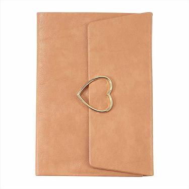 2025年12月始まり手帳 週間レフト B6変形 ハートフープ付きカバー キャメル