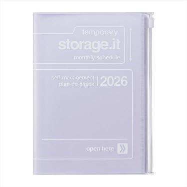 2025年12月始まり手帳 月間 B6変形 ストレージイット パープル