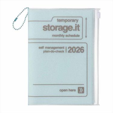 2025年12月始まり手帳 月間 B6変形 ストレージイット シャーベット チョコミント