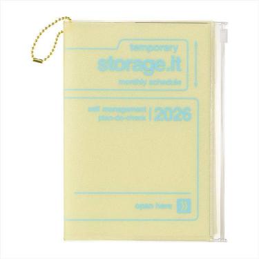 2025年12月始まり手帳 月間 B6変形 ストレージイット シャーベット レモン