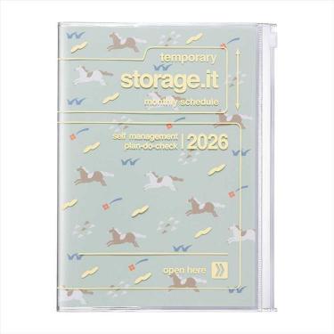2025年12月始まり手帳 月間 A5 ストレージイット 干支 ミント