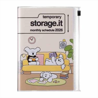 2025年12月始まり手帳 月間 A5 ストレージイット ブランチブラザー ココグルミペッパー