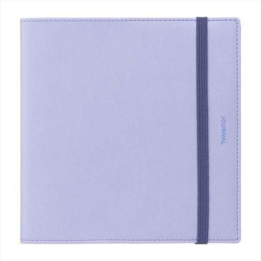 2025年12月始まり手帳 週間ブロック A5 スクエア PU縫製ジャケットカバー パープル