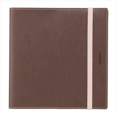 2025年12月始まり手帳 週間ブロック A5 スクエア PU縫製ジャケットカバー ブラウン