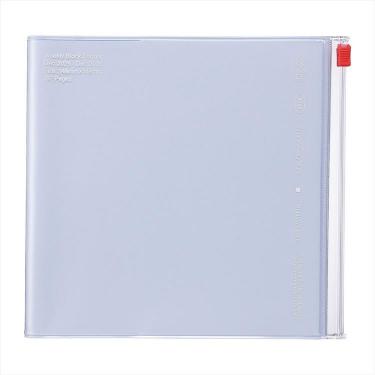 2025年12月始まり手帳 週間ブロック A5 スクエア クリアスライドジッパー ブルー