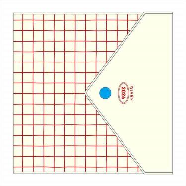 2025年12月始まり手帳 週間ブロック A5 スクエア POPエンベロ アイボリー
