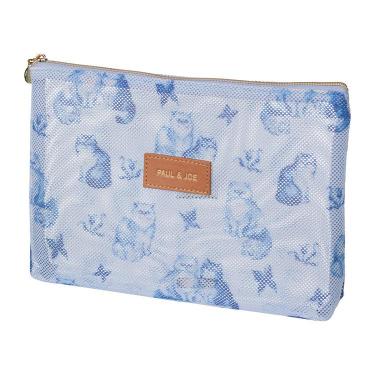 プリントメッシュフラットポーチ ポール&ジョー アクワレル・キャッツ