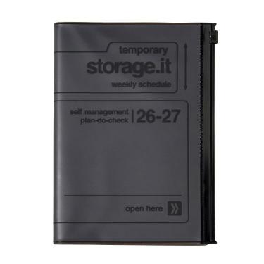 2026年3月始まり手帳 週間レフト B6変形 ストレージイット ブラック