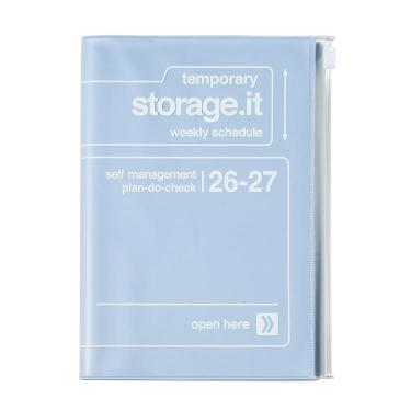 2026年3月始まり手帳 週間レフト B6変形 ストレージイット ブルー
