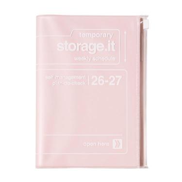 2026年3月始まり手帳 週間レフト B6変形 ストレージイット ピンク