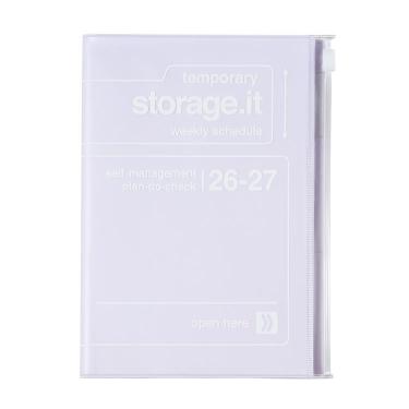 2026年3月始まり手帳 週間レフト B6変形 ストレージイット パープル