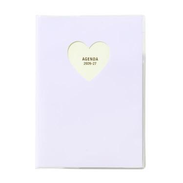 2026年3月始まり手帳 月間 B6 ホールハート パープル