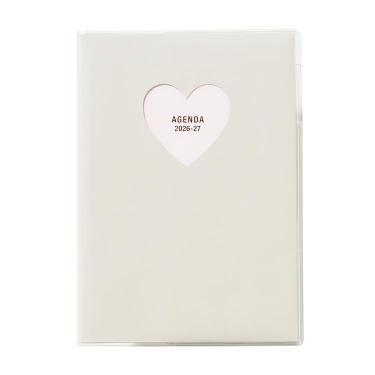 2026年3月始まり手帳 月間 B6 ホールハート グレー