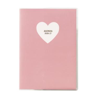 2026年3月始まり手帳 月間 B6 ホールハート ピンクベージュ