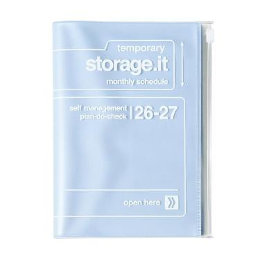 2026年3月始まり手帳 月間 B6変形 ストレージイット ブルー