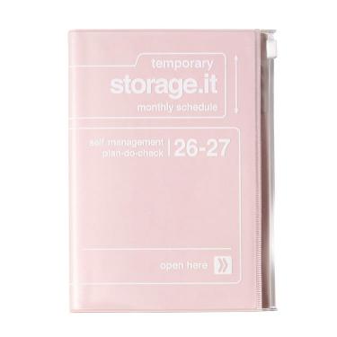 2026年3月始まり手帳 月間 B6変形 ストレージイット ピンク