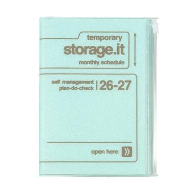 2026年3月始まり手帳 月間 B6変形 ストレージイット シャーベット チョコミント