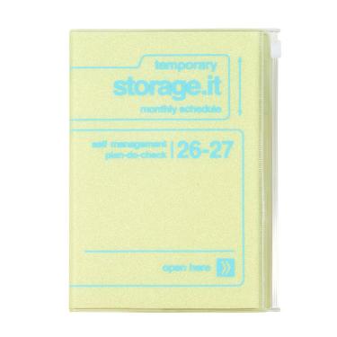 2026年3月始まり手帳 月間 B6変形 ストレージイット シャーベット レモン