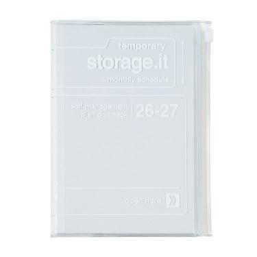 2026年3月始まり手帳 月間 B6変形 ストレージイット クリア