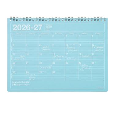 2026年4月始まり手帳 月間 B5変形 ノートブックカレンダー M ブルー