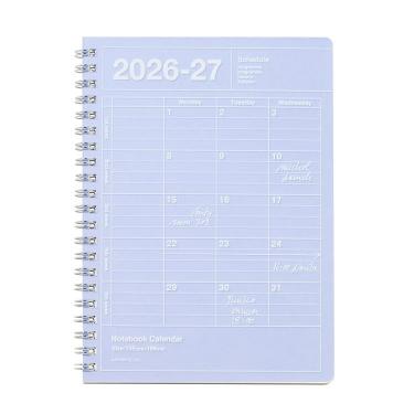 2026年4月始まり手帳 月間 B6変形 ノートブックカレンダー S・縦型 パープル