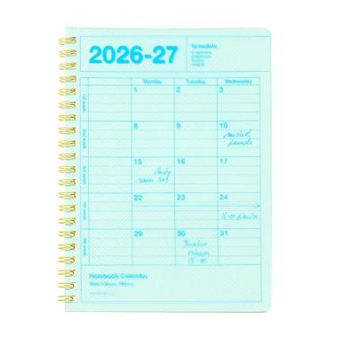 2026年4月始まり手帳 月間 B6変形 ノートブックカレンダー S・縦型 パールミント