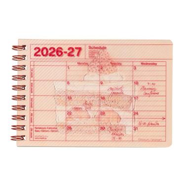 2026年4月始まり手帳 月間 B7変形 ノートブックカレンダー XS タカハシナツミ ピンク