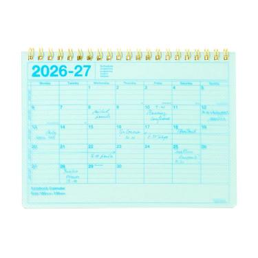 2026年4月始まり手帳 月間 B6変形 ノートブックカレンダー S パールミント