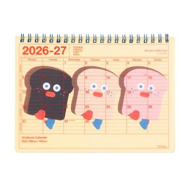 2026年4月始まり手帳 月間 B6変形 ノートブックカレンダー S ブランチブラザー トースト