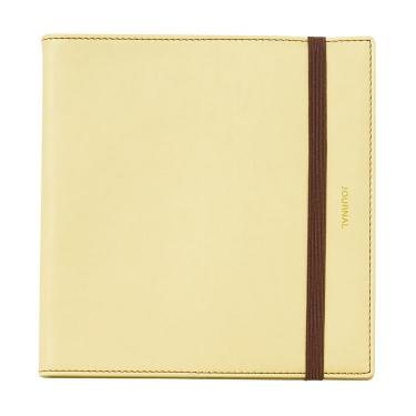 2026年3月始まり手帳 週間ブロック スクエア PU縫製 ジャケットカバー イエロー